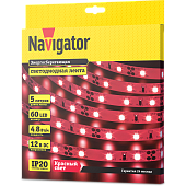 Лента светодиодная 80 297 Navigator 4.8Вт 12В 5м. IP20 (красный)