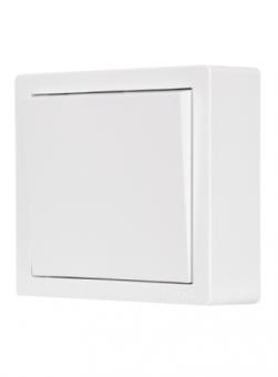 LETO Выключатель 1-кл. откр.уст. белый