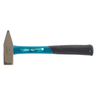 Молоток слесарный, 1000 г, квадратный боек, фибергласовая обрезиненная рукоятка// Gross