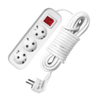 Удл. E-303 ПВС 3*1 3гн. с/з 10м "UNIVersal"