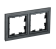 BRITE Рамка 2-мест. РУ-2-БрЧ черн. IEK