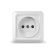 Розетка 1-м о/у Олимп 16А белая