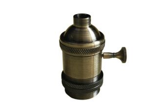 Патрон Е27-ПВ-deco подвесной с выключателем Бронза IN HOME