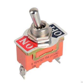 Тумблер 220В 6А (6с) ON-ON двухполюсный (KN-202)