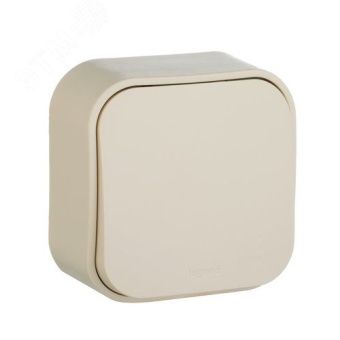 QUTEO Выключатель 1-клав. для откр.уст. 10А слоновая кость