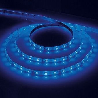 Лента светодиодная 60SMD 4.8Вт 12В в уп.1м. синий на белом основании LS603 FERON