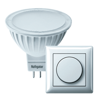 Лампа светодиодная 7Вт 4000К GU10 480лм 170-260В Димм. NLL-PAR16-7-230-4K-GU10-DIMM Navigator 