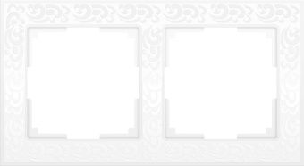 WERKEL FLOCK Рамка на 2 поста (белый)