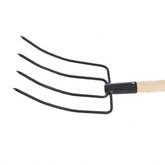 Вилы 4-х рогие, сенные, 210х310х1400 мм, деревянный черенок, Россия// Сибртех