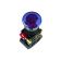 Кнопка AЕА-22 Грибок синий d22мм неон 240В 1з+1р ИЭК