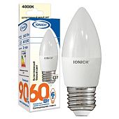 Лампа светодиодная ILED-SMD2835-C37- 6-540-230-4-Е27 IONICH