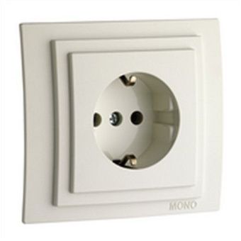 Despina Розетка 1-я б/з Слоновая Кость / Механизм