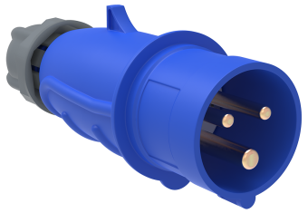 Вилка переносная ССИ-023 32А-6ч/200-250В 2Р+РЕ IP44 MAGNUM ИЭК