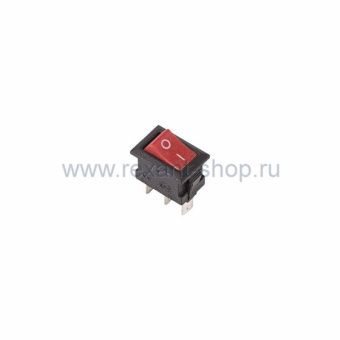 Выключатель клавишный 220В 6А (3с) ON-ON красный Mini (RWB-202,SC-768)