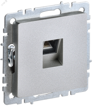 BRITE Розетка компьютерная RJ45 кат.5E РК10-БрА алюминий IEK